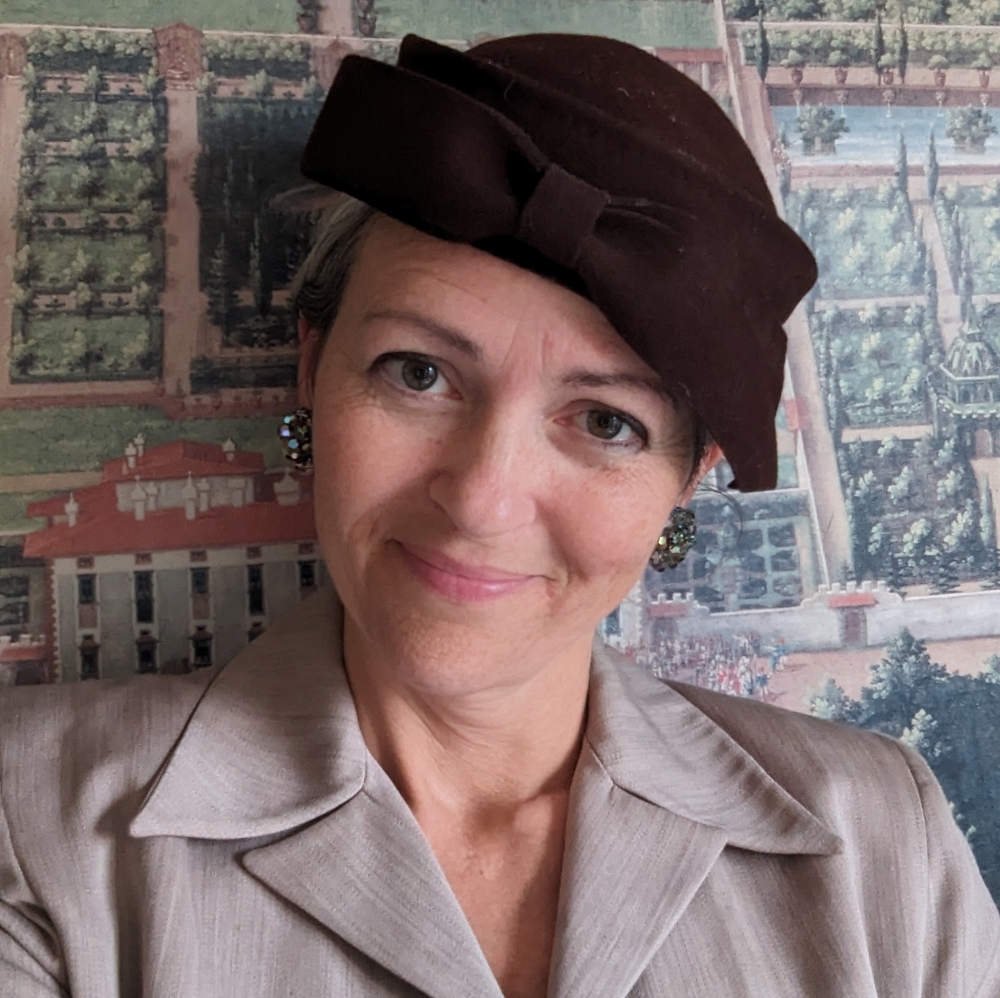 1940's WOOL TILT HAT 40's chocolate brown - Picture 3 of 7